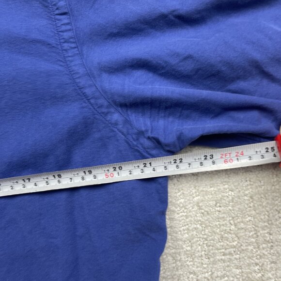 Vintage Ralph Lauren *Blue* w/ Logo Yellow Shirt Slim Fit Mens XL Button Down - Picture 9 of 16